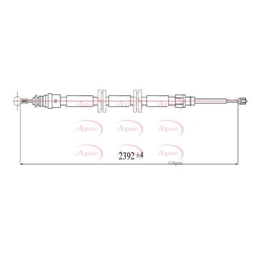 Apec Handbrake Cable Right Rear CAB1677