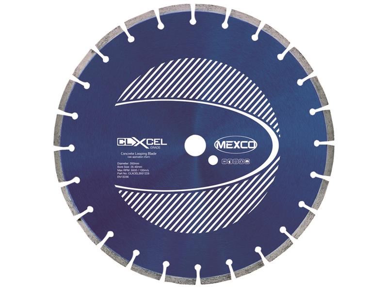 MEXCO Concrete Looping Diamond Blade 350 x 25.4mm x 12mm Width MEXCO - Town Tools