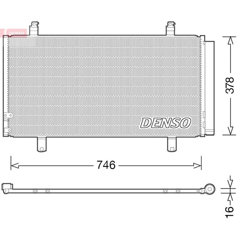 Denso Air Conditioning Condenser fits Toyota Camry 2011-2018 2.5