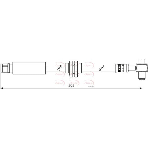Apec Brake Hydraulic Hose Line Front fits Opel Insignia A 2008-2017