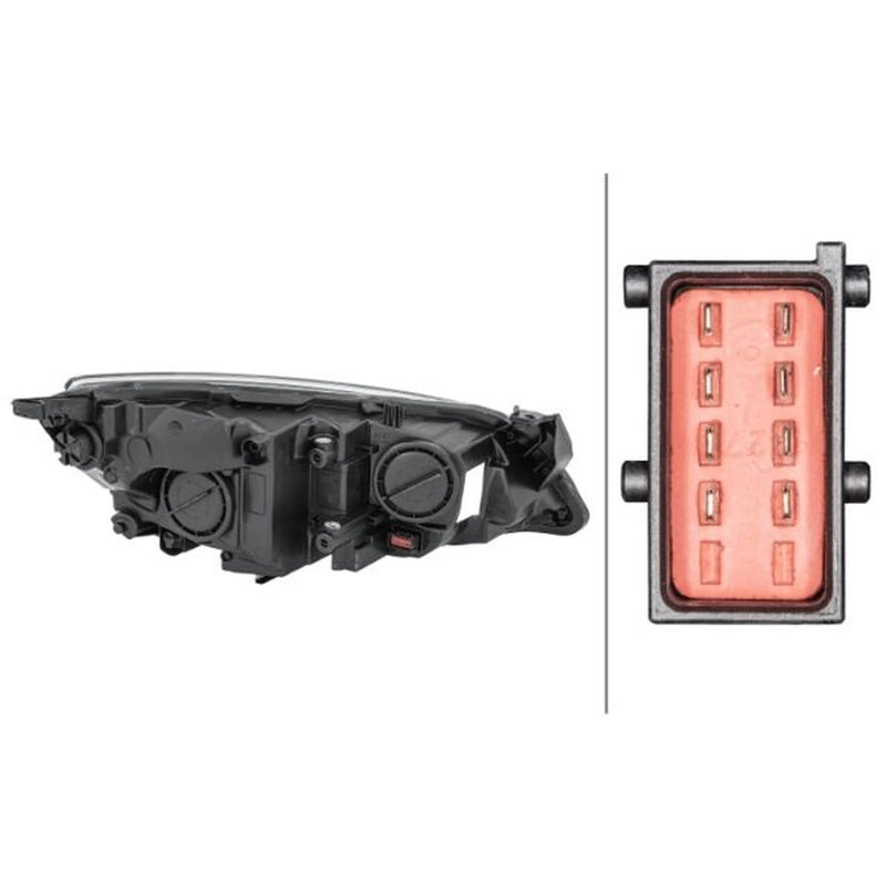 Hella Headlight Headlamp W21/5W Left fits Opel Astra J 2009-2015