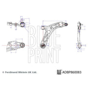 Blue Print Control/Trailing Arm Front Right ADBP860083