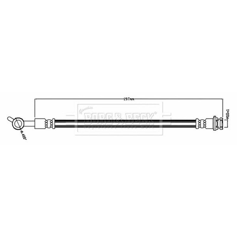 Borg & Beck Brake Hydraulic Hose Line outer BBH8809