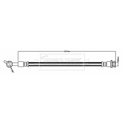 Borg & Beck Brake Hydraulic Hose Line outer BBH8809
