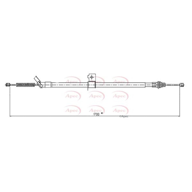 Apec Handbrake Cable Right Rear fits Nissan Juke 2010-2019 1.5 1.6