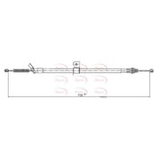 Apec Handbrake Cable Right Rear CAB1668