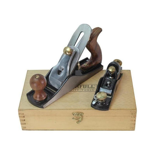 Faithfull No.4 Plane & No.60 1/2 Plane in Wooden Box Faithfull - NN4 Online