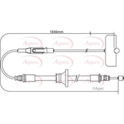 Apec Handbrake Cable Front CAB1313