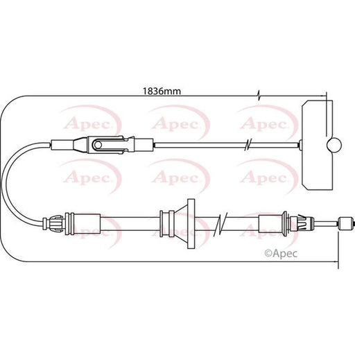 Apec Handbrake Cable Front CAB1313