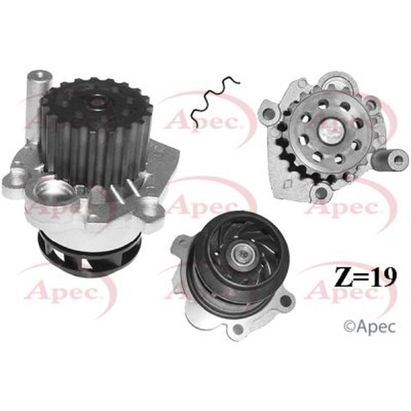 Apec Engine Cooling Water Pump fits Audi A2 2000-2005 1.2 1.4