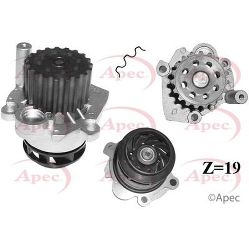 Apec Engine Cooling Water Pump fits Audi A2 2000-2005 1.2 1.4