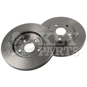 Key Parts 2 x Vented Front Brake Discs KBD4605-x2