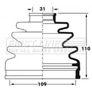 First Line Drive Shaft Bellow Kit Rear Left fits Mitsubishi Pajero 2000-2006 3.2