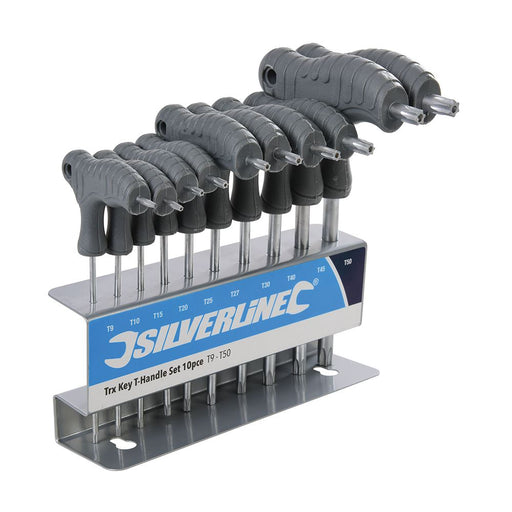 Silverline Trx Key T-Handle Set 10pce T9 - T50 328015 Silverline  - Dynamic Drive