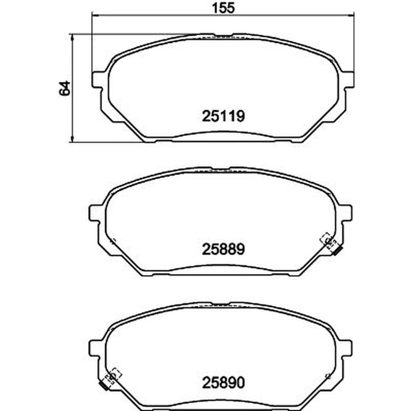 DON Front Brake Pad Set fits Hyundai IX55 2008-2012 3.0 3.8