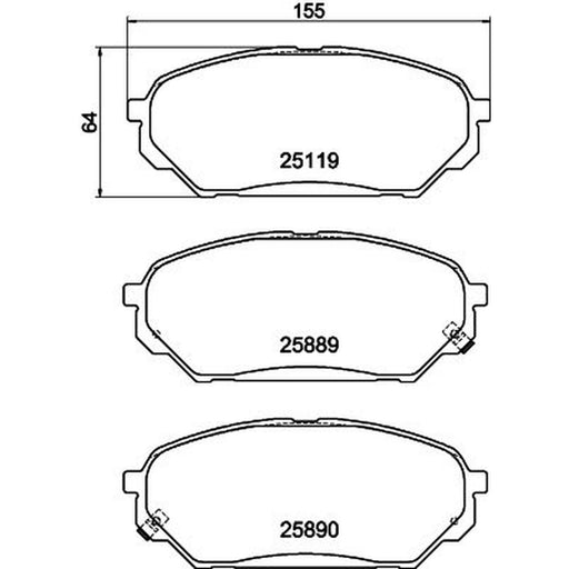 DON Front Brake Pad Set fits Hyundai IX55 2008-2012 3.0 3.8