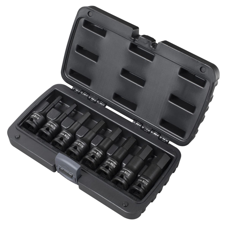 Sealey Premier Premier Imperial Hex Impact Socket Bit Set 1/2"Sq Drive 8pc Sealey Premier - Dynamic Drive