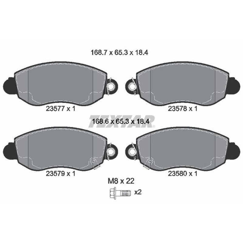 Textar Front Brake Pad Set 2357701