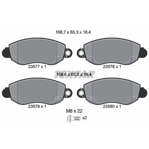 Textar Front Brake Pad Set 2357701