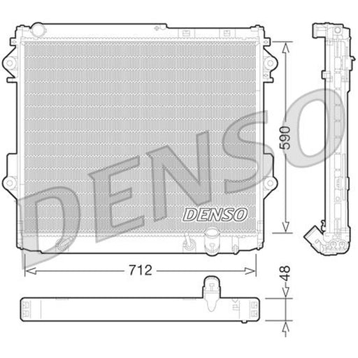 Denso Engine Radiator fits Toyota Land Cruiser 200 2007-2008 4.5