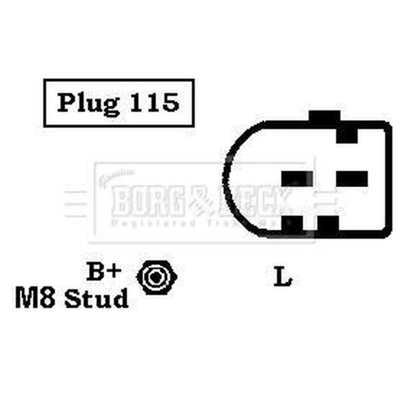 Borg & Beck Car Alternator 12V fits Iveco Daily III 1999-2007