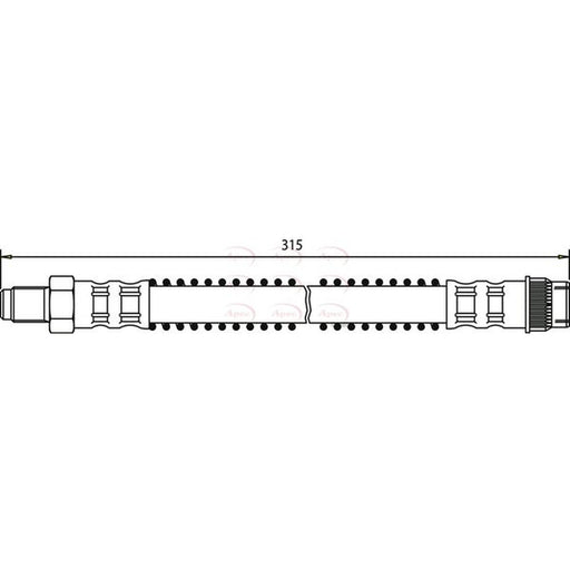 Apec Brake Hydraulic Hose Line Front fits Citroën Ax 1986-1998 1.4