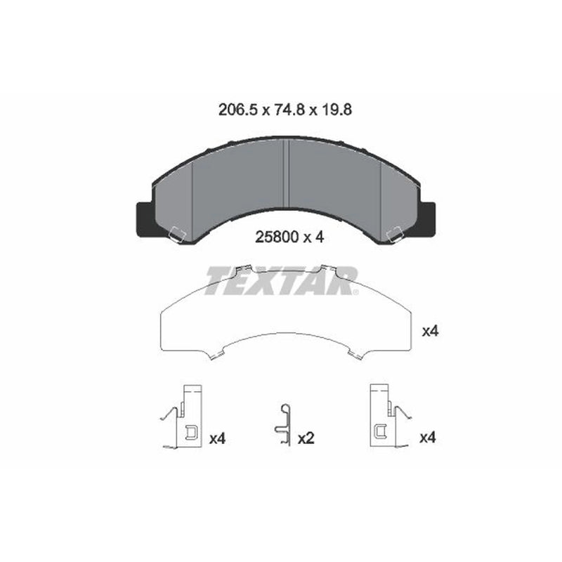 Textar Front Brake Pad Set 2580001
