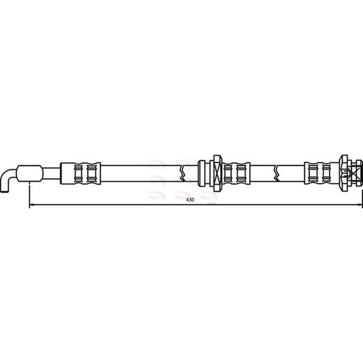 Apec Brake Hydraulic Hose Line Front fits Opel Frontera B 1998-2004 2.2 3.2