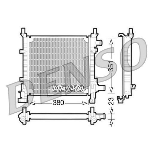 Denso Engine Radiator fits Ford Ka 1996-2016 1.2 1.3