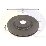 Comline 2 x Vented Front Brake Discs ADC2947V-x2
