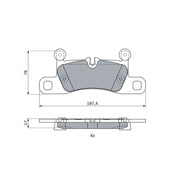 Bosch Front & Rear Pads fits Porsche Cayenne 2010-2018 3.0 3.6 4.2 4.8