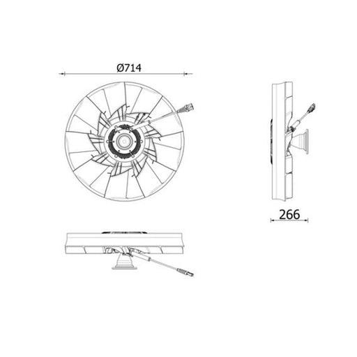 Mahle Engine Cooling Fan fits Iveco Stralis II 2016-2017