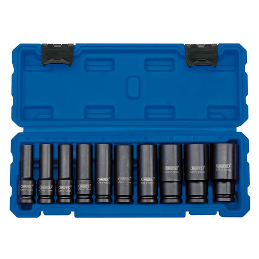 Draper Metric Deep Impact Socket Set, 1/2" Sq. Dr. (10 Piece) 83096 Draper - Dynamic Drive