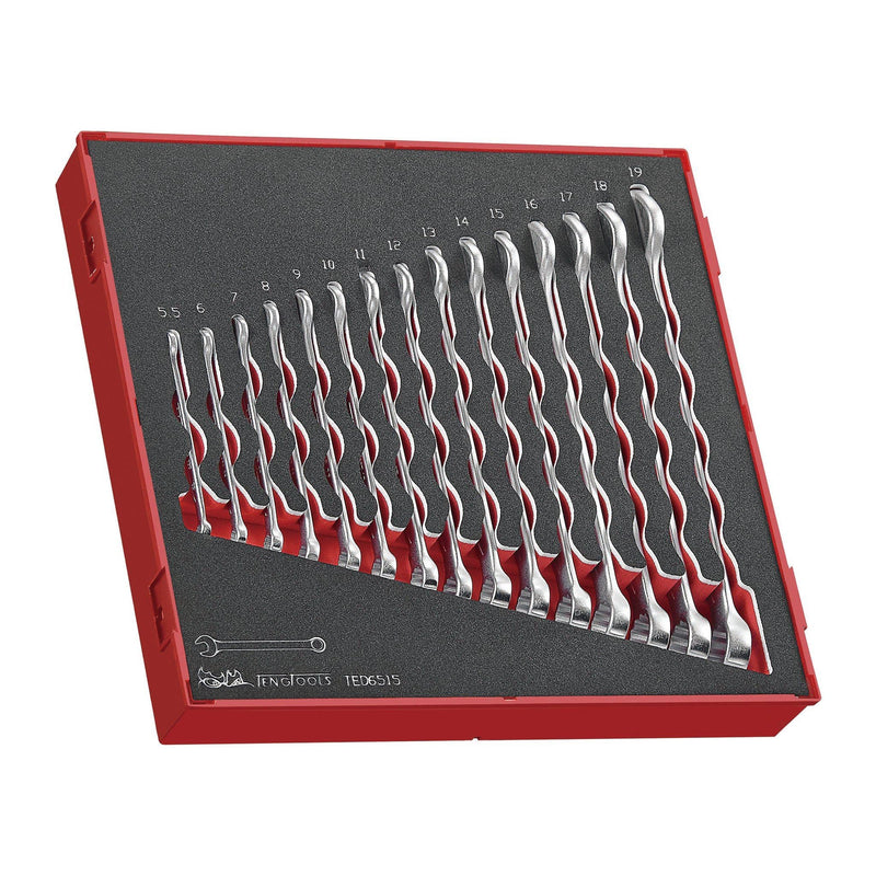 Teng Tools Combination Spanner Set FOAM2 15 Pieces Teng Tools - Dynamic Drive