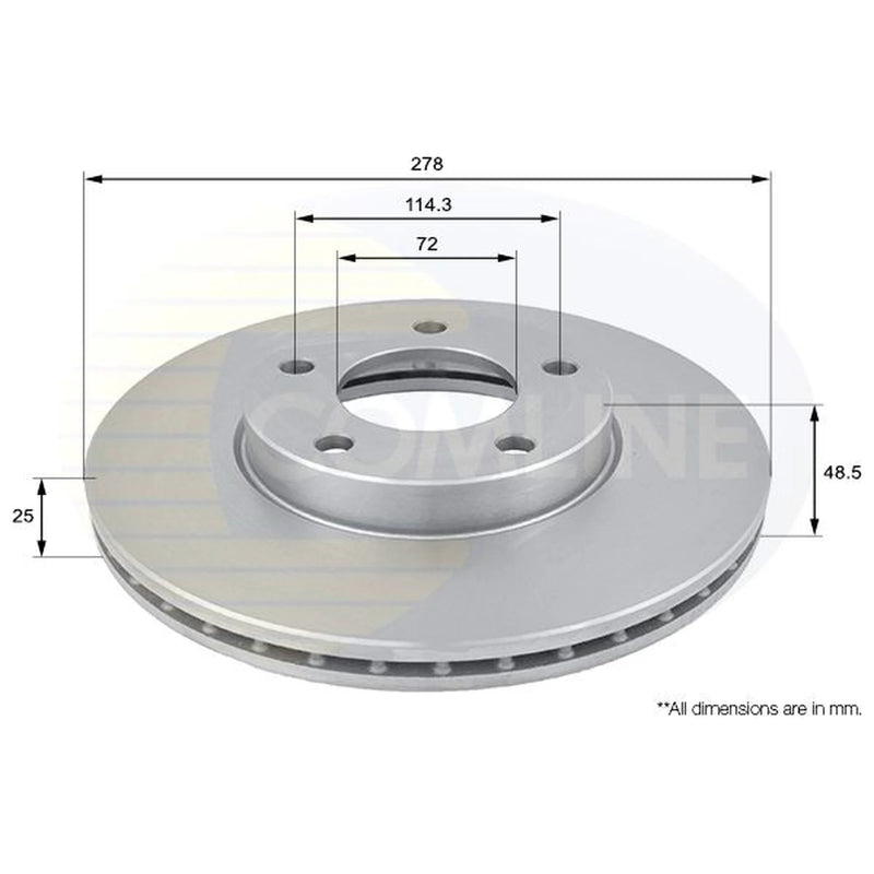 Comline Front & Rear Brake Discs & Pads fits Mazda 3 2003-2009 1.3 1.6 2.0