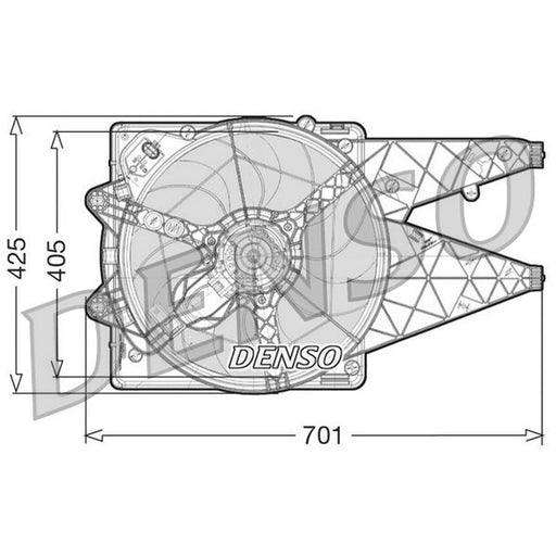 Denso Engine Cooling Fan fits Fiat Doblo Cargo 2010-2023 1.3 1.4 1.6 2.0