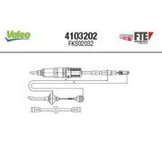 Valeo Clutch Control Cable Pull 4103202