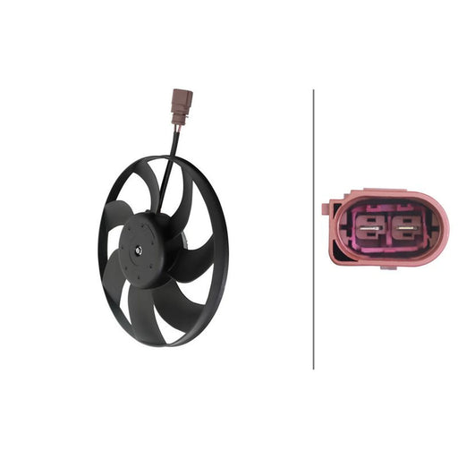 Hella Engine Cooling Fan Right fits Audi A1 2011-2015 1.4 2.0