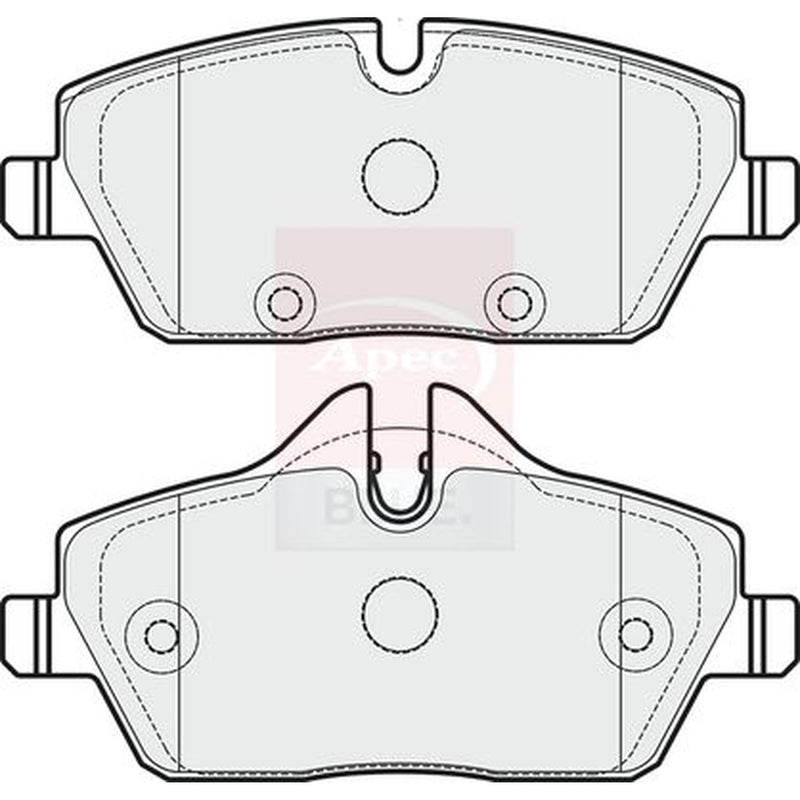Apec Front Brake Vented Discs & Pads fits BMW 1 2004-2013