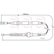 Apec Handbrake Cable Left Rear fits Ford Galaxy I 1995-2006 1.9 2.0 2.3 2.8