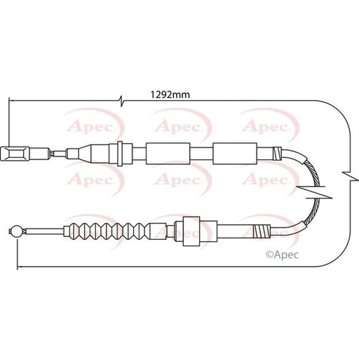 Apec Handbrake Cable Right Rear CAB1155