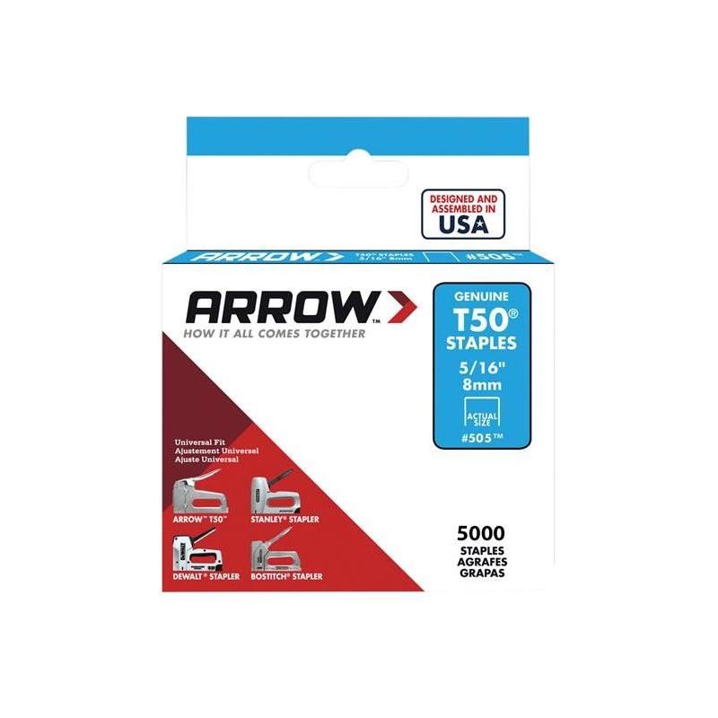 Arrow T50 Staples 8mm (5/16in) (Bulk Pack 5000) Arrow - Town Tools