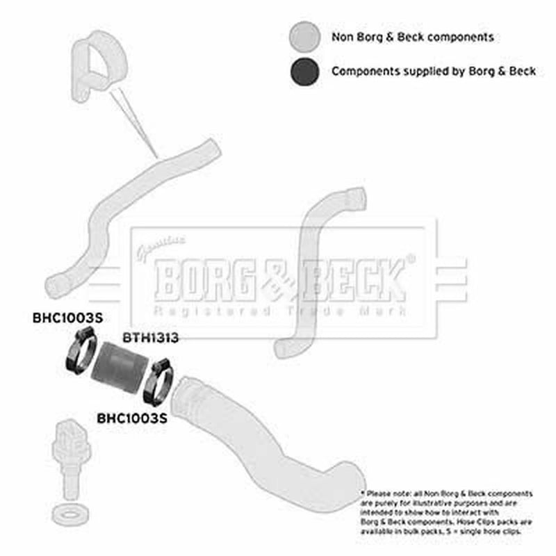 Borg & Beck Intercooler Turbo Charge Air Hose BTH1313