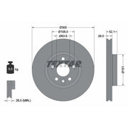 Textar 2 x Vented Front Brake Discs 92159205-x2