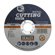 Sealey Metal Cutting Discs 115mm x 3mm x 22mm Bore Steel Cutter Angle Grinder Sealey  - Dynamic Drive