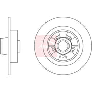 Apec Rear Brake Solid Discs & Pads fits Renault Clio III 2006-2014 2.0