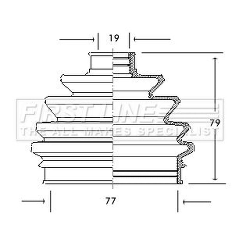 First Line Drive Shaft Bellow Kit Front Left fits Opel Ascona C 1981-1988