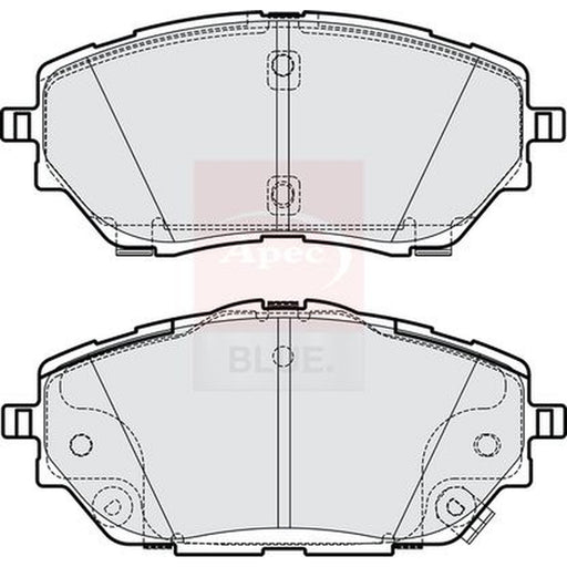 Apec Front Brake Pad Set fits Toyota C-Hr 2016 on 1.2 1.8