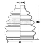 Borg & Beck Drive Shaft Bellow Kit Wheel Side Ther BCB6229