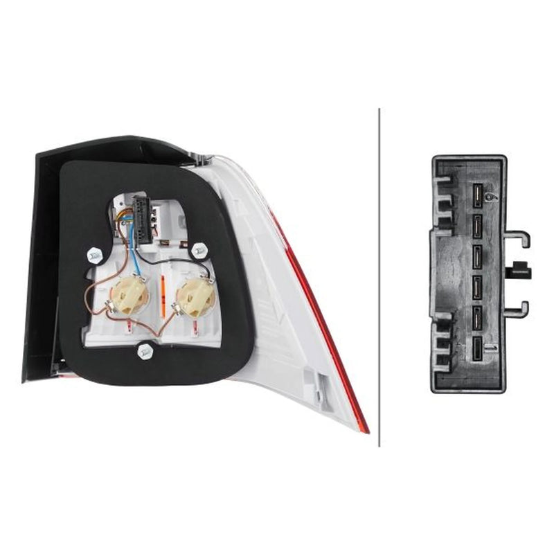 Hella Tail Light / Lamp P21W Left fits BMW 5 2004-2010